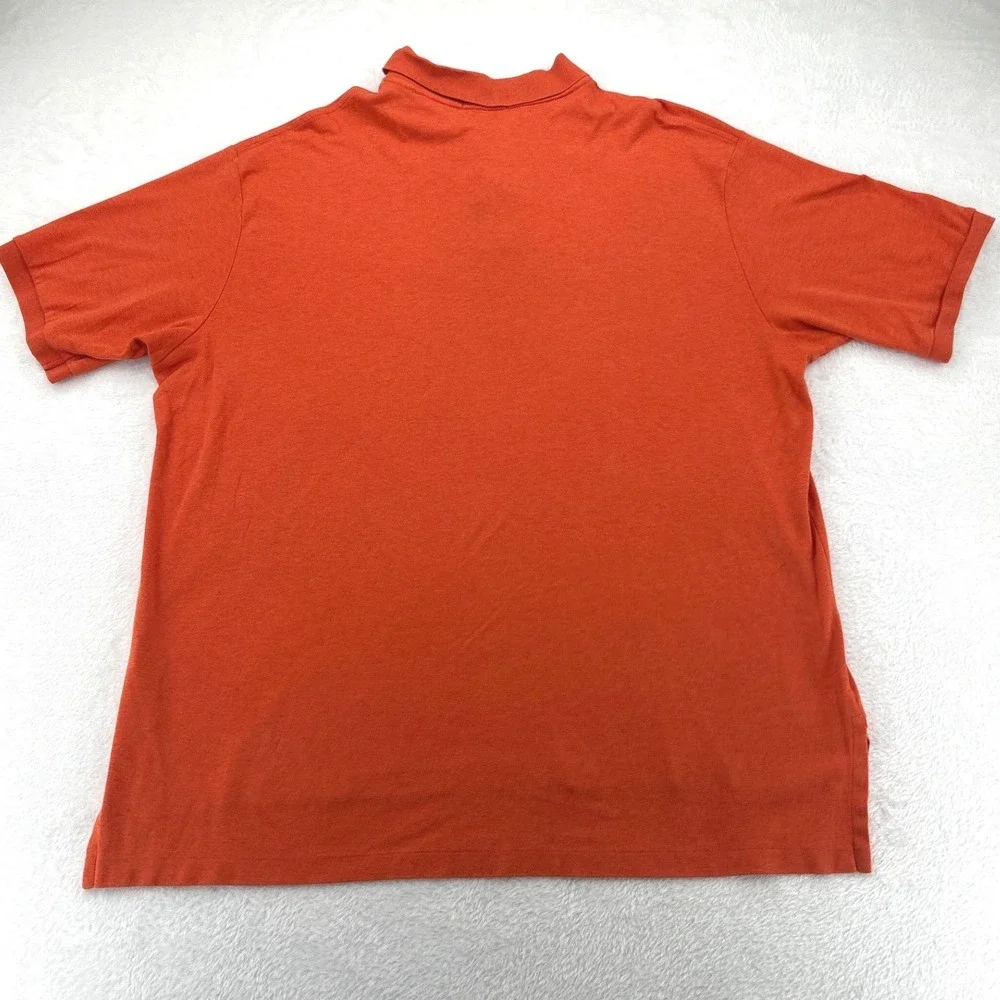Polo Ralph Lauren Mens Polo Shirt 2XLT Orange Pima Soft Touch Short Sleeve Pony